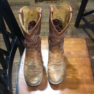 Worn Tony Lama boots